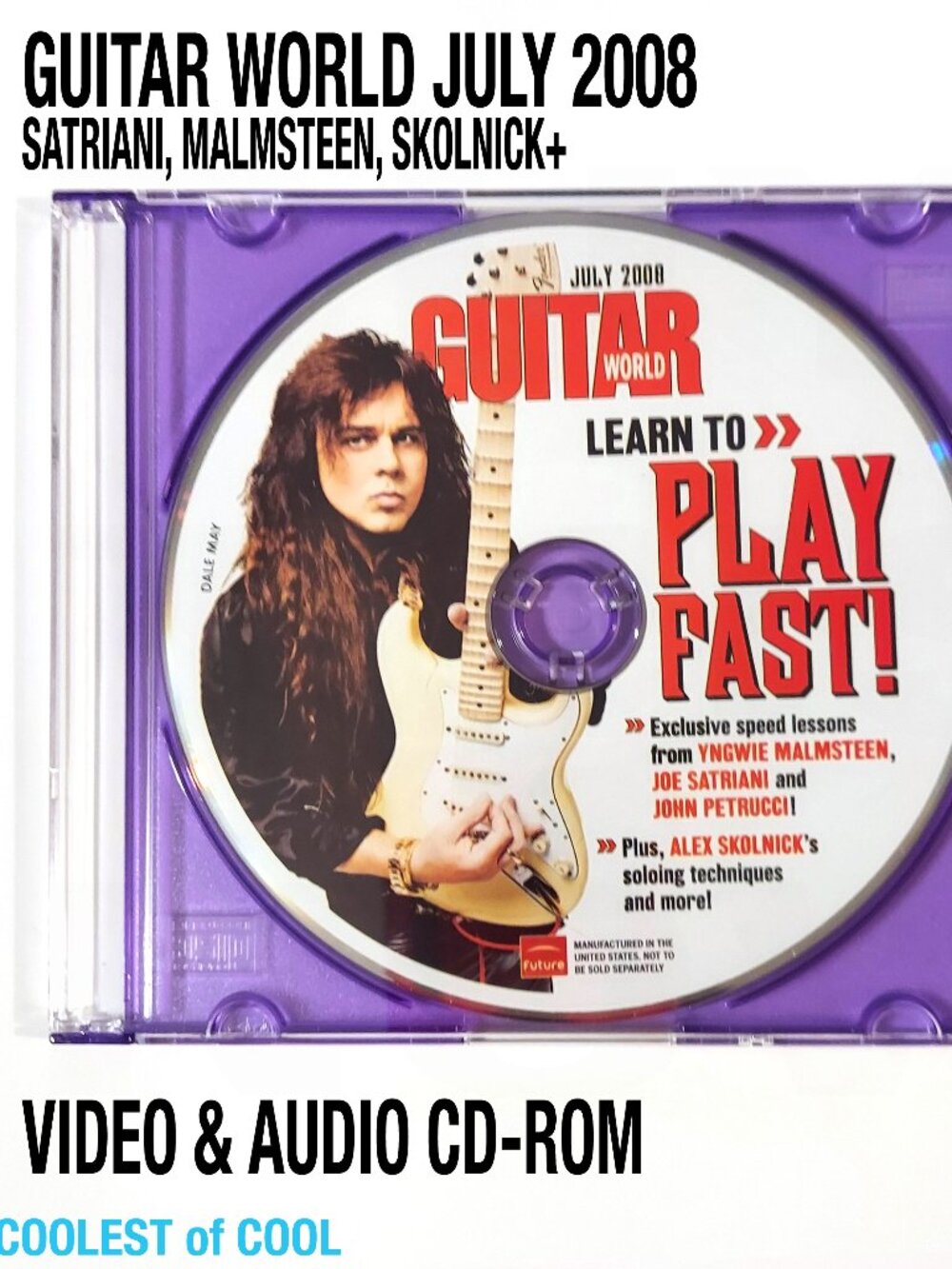 Vintage Guitar World July 2008 CD Rom Learn chops by Malmsteen Satriani Petrucci